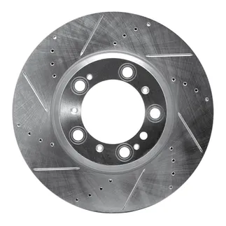 R1 Concepts EDZ-02067D Brake Rotor Drilled and Slotted Silver